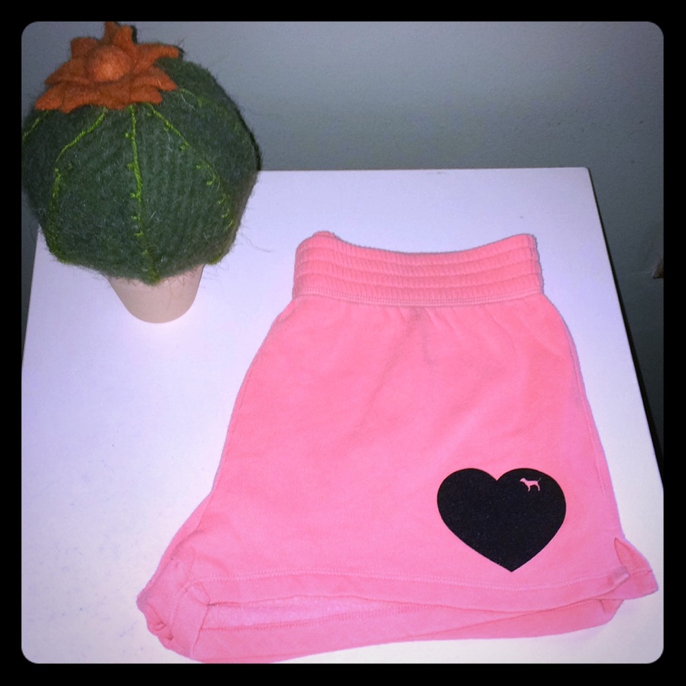 RARE Victoria Secret PINK Heart Dog Shorts XS